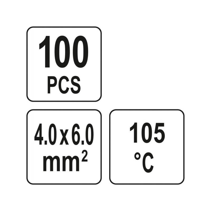 YATO Átlátszó zsugorcső 40 mm/4,0-6,0 mm2 (100 db/cs) (YT-81454)