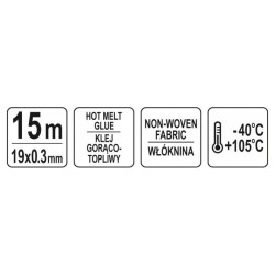 YATO Szövetszalag 19 x 0,3 mm 15 m (YT-81500) YATO Szövetszalag 19 x 0,3 mm 15 m (YT-81500)