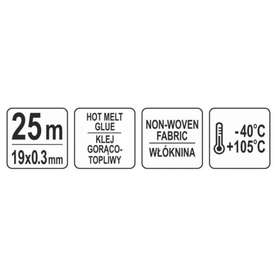 YATO Szövetszalag 19 x 0,3 mm 25 m (YT-81501)
