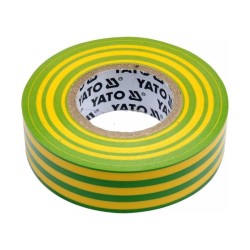 YATO Szigetelőszalag 19 x 0,13 mm x 20 m zöld-sárga (YT-81655)