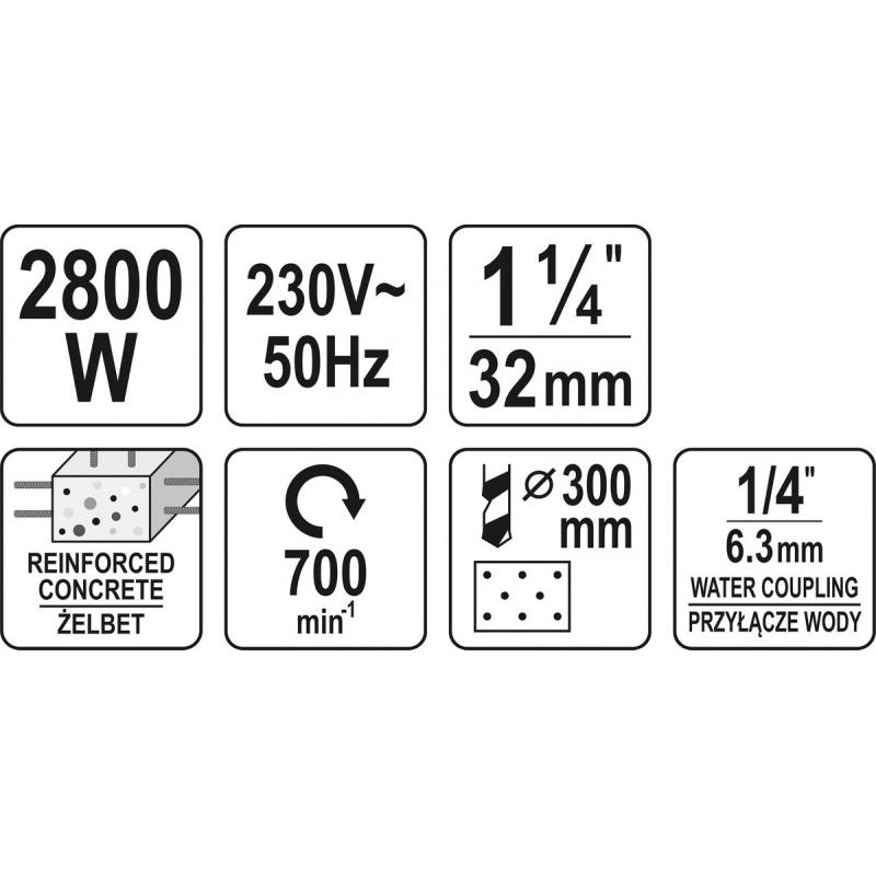 YATO Gyémántfúró + állvány 2800 W (YT-81983)