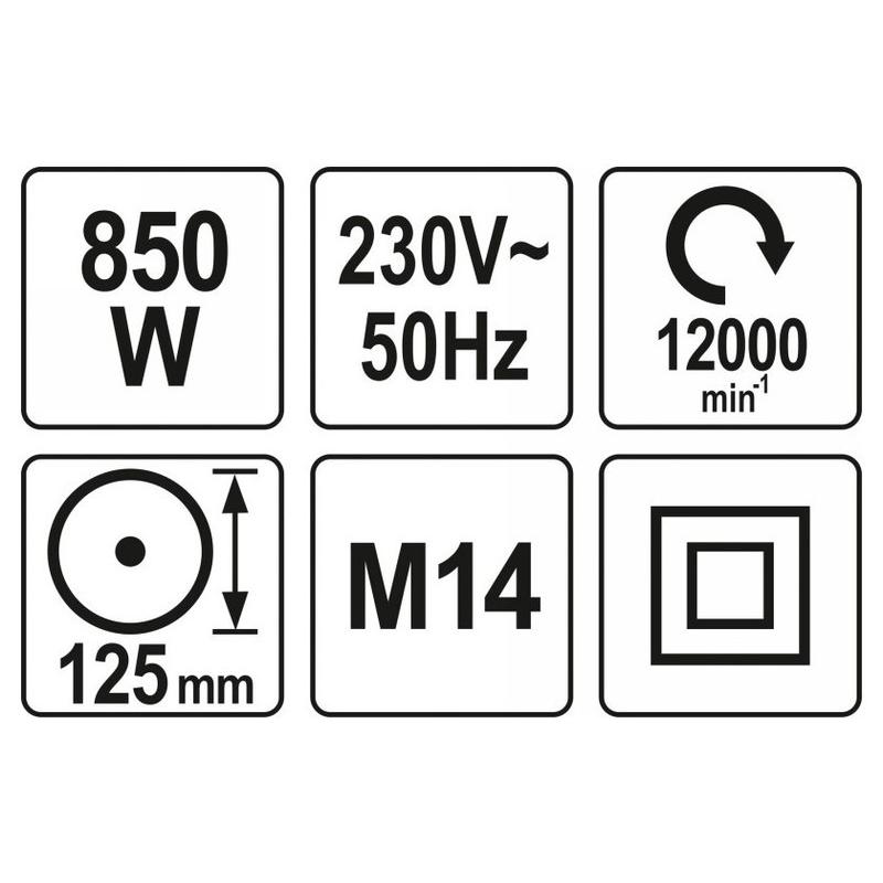YATO Sarokcsiszoló 125 mm 850 W (YT-82097)