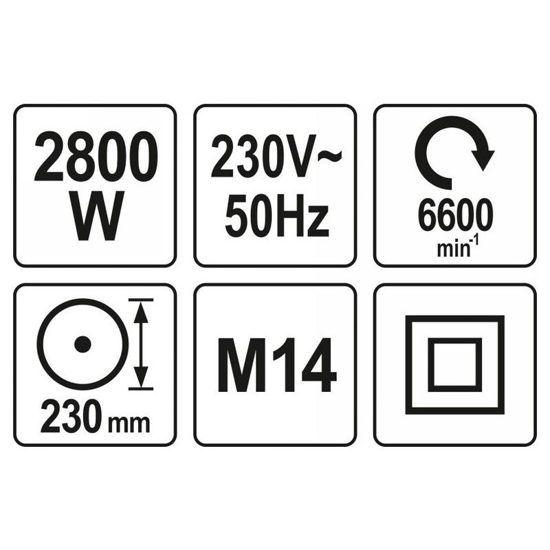 YATO Sarokcsiszoló 230 mm 2800 W (YT-82110) YATO Sarokcsiszoló 230 mm 2800 W (YT-82110)