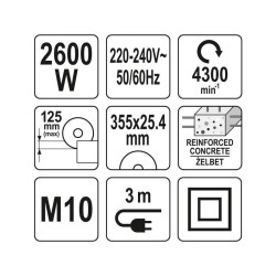 YATO Betonvágó 350 mm 2600 W (YT-82158) YATO Betonvágó 350 mm 2600 W (YT-82158)