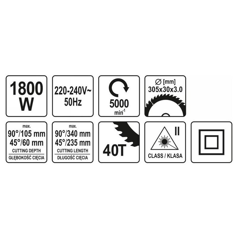 YATO Gérvágó lézeres 305 mm 1800 W (YT-82175) YATO Gérvágó lézeres 305 mm 1800 W (YT-82175)