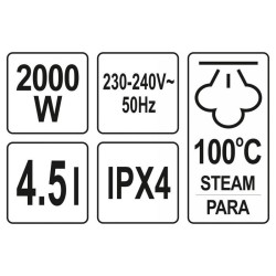 YATO Gőzölős tapétaleszedő 4,5 liter 2000 W (YT-82320)