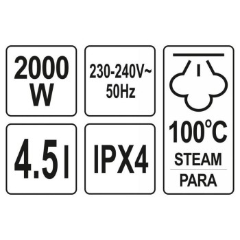 YATO Gőzölős tapétaleszedő 4,5 liter 2000 W (YT-82320)