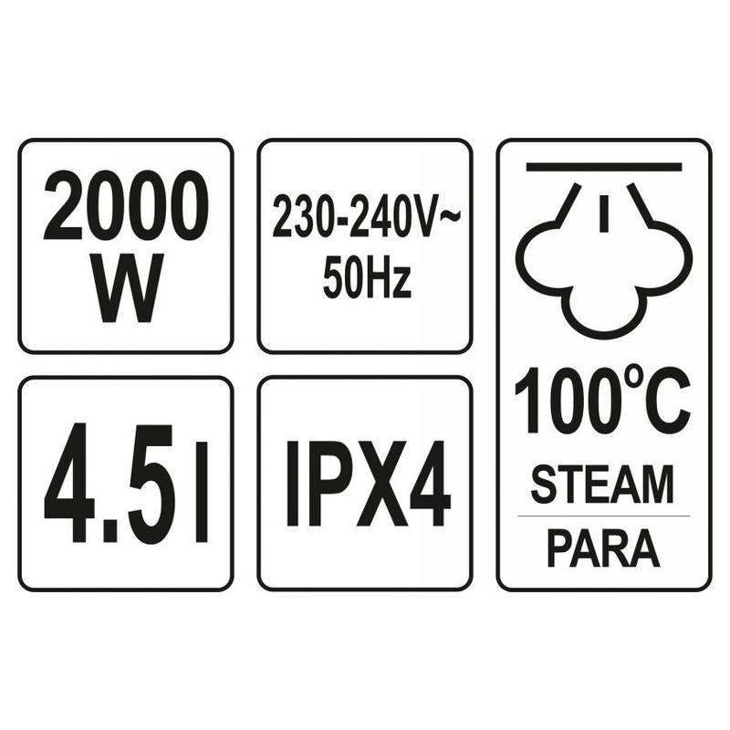 YATO Gőzölős tapétaleszedő 4,5 liter 2000 W (YT-82320)