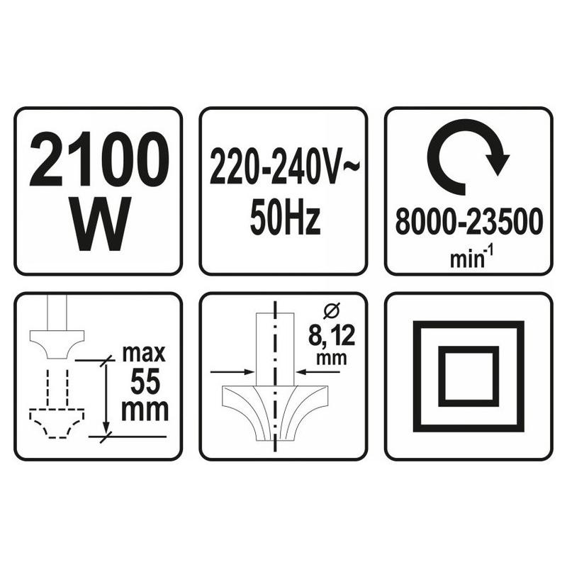 YATO Felsőmaró 2100W (YT-82380) YATO Felsőmaró 2100W (YT-82380)