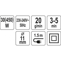 YATO Ragasztópisztoly 11 mm 450 W (YT-82403)