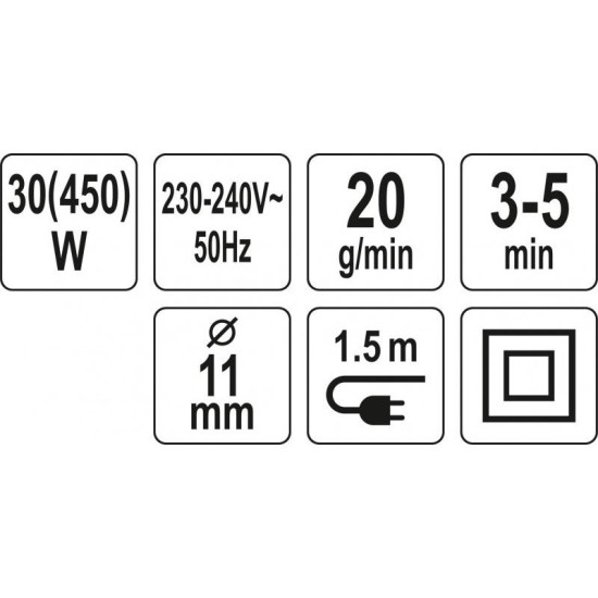 YATO Ragasztópisztoly 11 mm 450 W (YT-82403) YATO Ragasztópisztoly 11 mm 450 W (YT-82403)