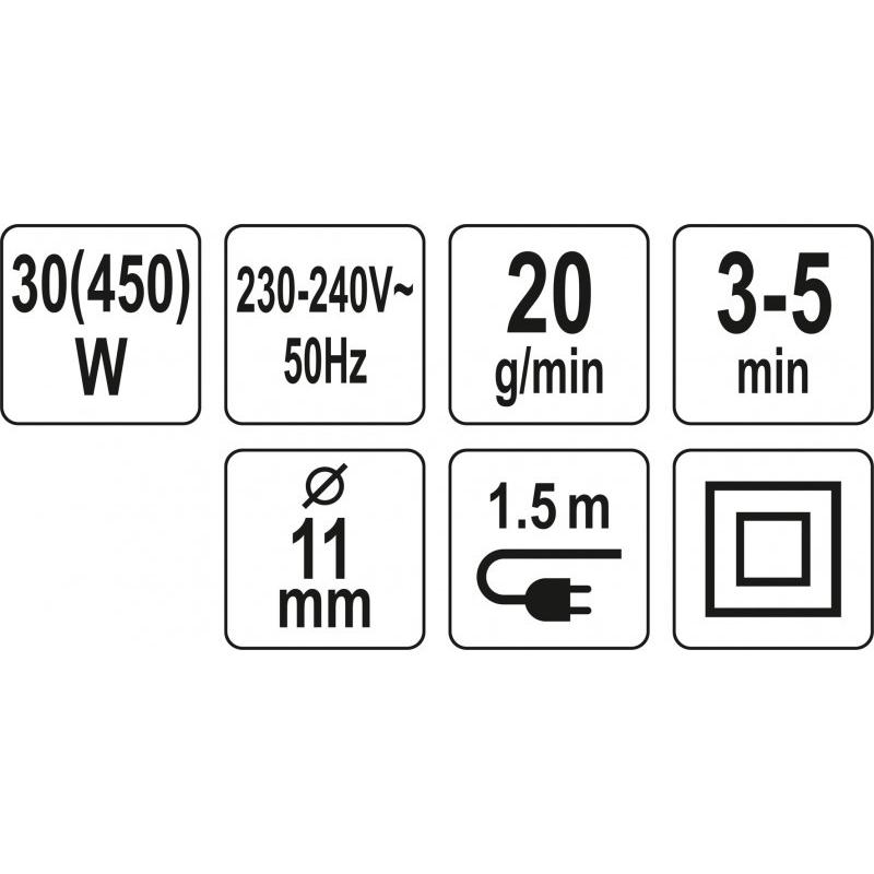 YATO Ragasztópisztoly 11 mm 450 W (YT-82403)