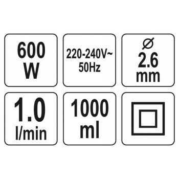 YATO Alsótartályos festékszórópisztoly 1000 ml 600 W (YT-82553) YATO Alsótartályos festékszórópisztoly 1000 ml 600 W (YT-82553)