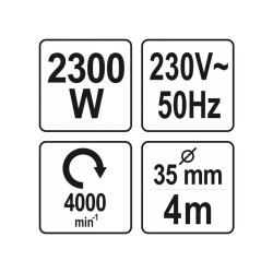 YATO Betontömörítő (tűvibrátor) 2300W (YT-82601)