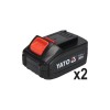 YATO Akkus ütvefúró-csavarozó 75 Nm szénkefe nélküli motor 18 V Li-Ion (2 x 3 Ah akku + töltő) (YT-82791)