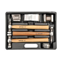 YATO YT-4590 7 részes karosszériás kalapács és egyengető készlet – Hickory nyéllel