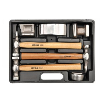 YATO YT-4590 7 részes karosszériás kalapács és egyengető készlet – Hickory nyéllel