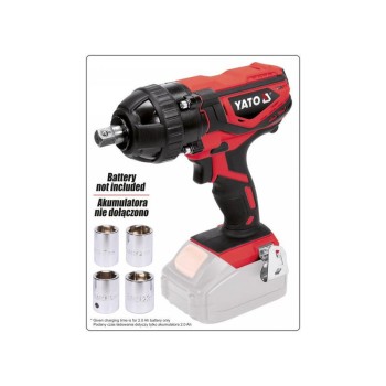 YATO Akkus ütvecsavarozó 1/2' 300 Nm 18 V Li-Ion (akku + töltő nélkül) (YT-82805) YATO Akkus ütvecsavarozó 1/2' 300 Nm 18 V Li-Ion (akku + töltő nélkül) (YT-82805)