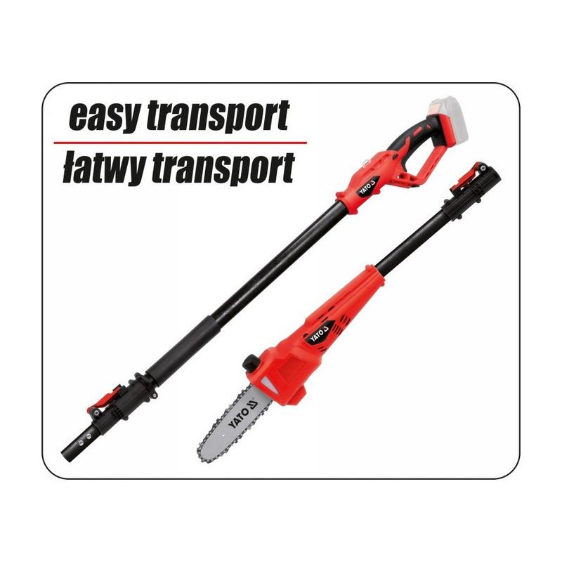 YATO Akkus magassági ágvágó 2-2,8 m 18 V (akku + töltő nélkül) (YT-82837)