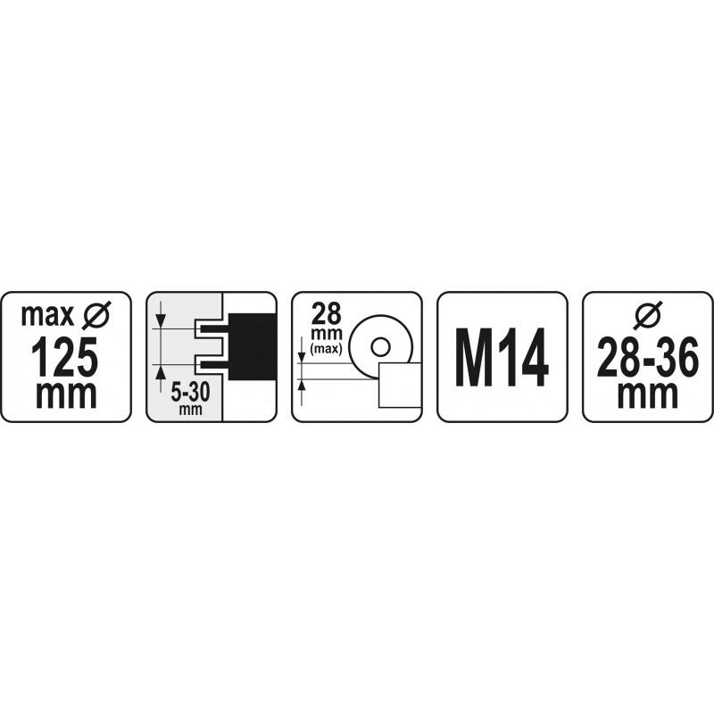 YATO Sarokcsiszoló porelszívó adapter horony maráshoz 125 mm (YT-82988)