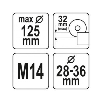 YATO sarokcsiszoló porelszívó adapter vágáshoz 125 mm M14 menet YATO sarokcsiszoló porelszívó adapter vágáshoz 125 mm M14 menet