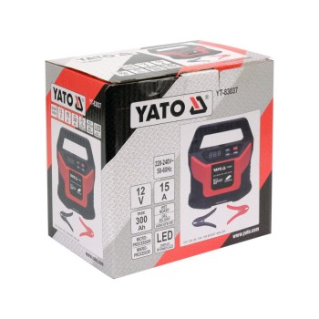 YATO Akkumulátor töltő 12 V / 20 A / max. 300 Ah (YT-83037) YATO Akkumulátor töltő 12 V / 20 A / max. 300 Ah (YT-83037)
