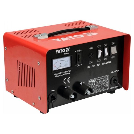 YATO Akkumulátor töltő 12-24 V / 16 A / 120-240 Ah (YT-8304)