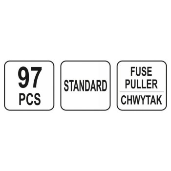YATO Biztosíték készlet 97 részes általános (YT-83141) YATO Biztosíték készlet 97 részes általános (YT-83141)
