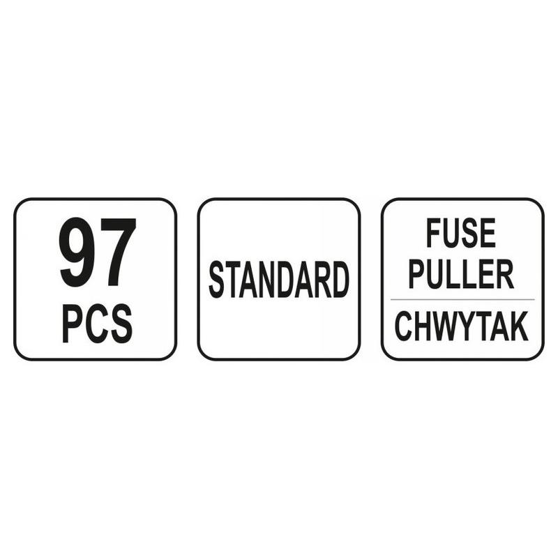 YATO Biztosíték készlet 97 részes általános (YT-83141) YATO Biztosíték készlet 97 részes általános (YT-83141)