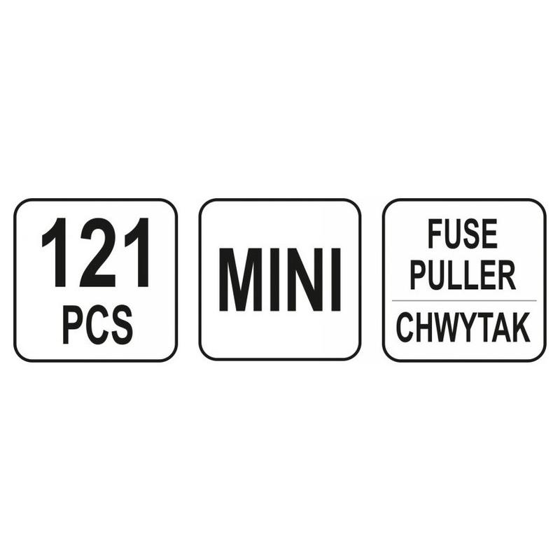 YATO Biztosíték készlet 121 részes mini (YT-83143)