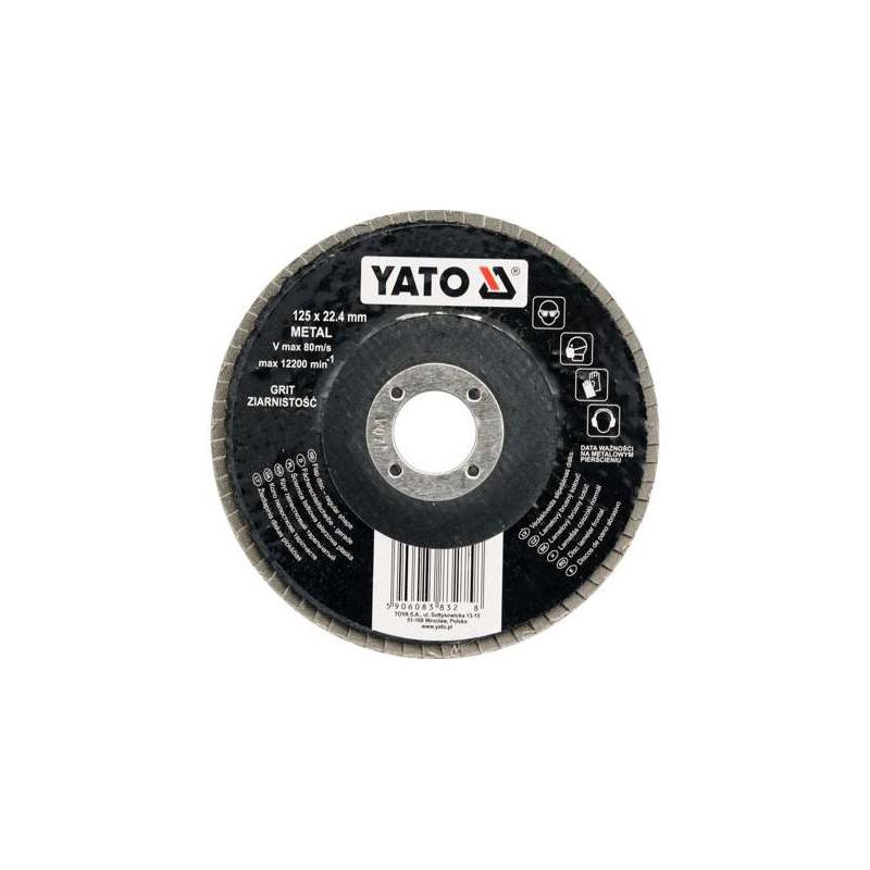 YATO Lamellás csiszolókorong lapos 125 x 22,2 mm / P36 (YT-83271)