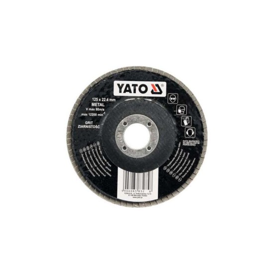 YATO Lamellás csiszolókorong döntött 125 x 22,2 mm / P36 (YT-83291)