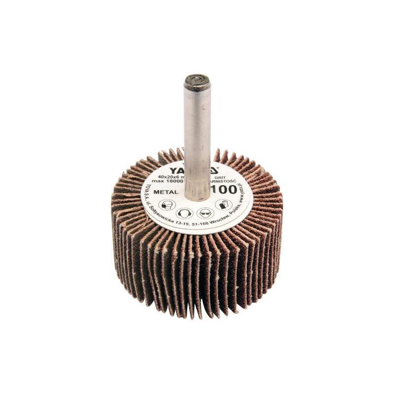 YATO Csapos lamellás csiszolókorong 40 x 20 x 6 mm / P80 (YT-83353)