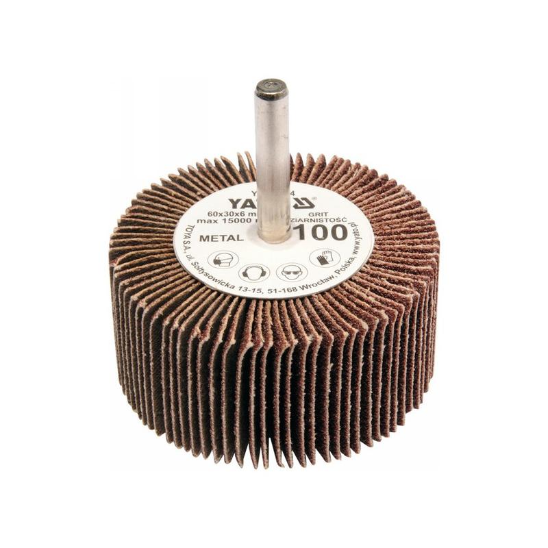 YATO Csapos lamellás csiszolókorong 60 x 30 x 6 mm / P100 (YT-83364) YATO Csapos lamellás csiszolókorong 60 x 30 x 6 mm / P100 (YT-83364)
