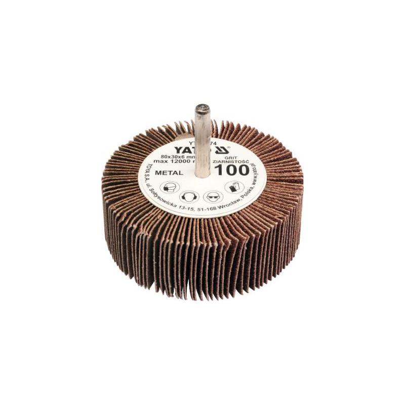 YATO Csapos lamellás csiszolókorong 80 x 30 x 6 mm / P150 (YT-83376)