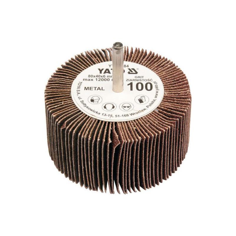 YATO Csapos lamellás csiszolókorong 80 x 40 x 6 mm / P40 (YT-83381)