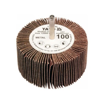 YATO Csapos lamellás csiszolókorong 80 x 40 x 6 mm / P100 (YT-83384)