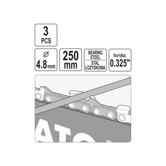 YATO Kerek láncreszelő 4,8 mm (3 db/cs) (YT-85027) YATO Kerek láncreszelő 4,8 mm (3 db/cs) (YT-85027)