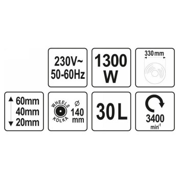 YATO Fűnyíró 1300 W (YT-85200) YATO Fűnyíró 1300 W (YT-85200)