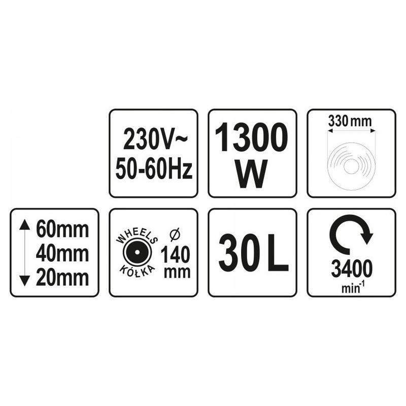 YATO Fűnyíró 1300 W (YT-85200)