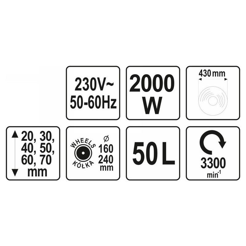 YATO Fűnyíró 2000 W (YT-85208) YATO Fűnyíró 2000 W (YT-85208)