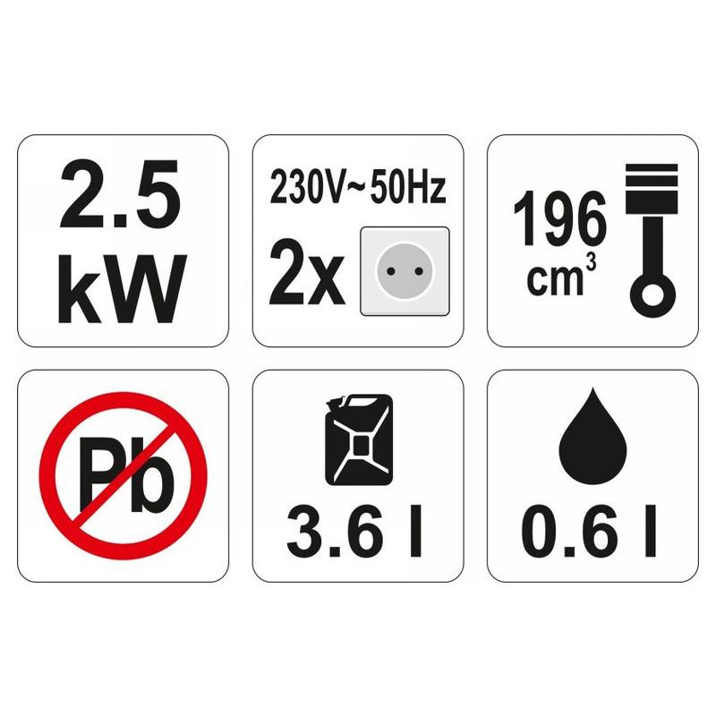 YATO Áramfejlesztő 2700 W 196 cm3 (YT-85453)