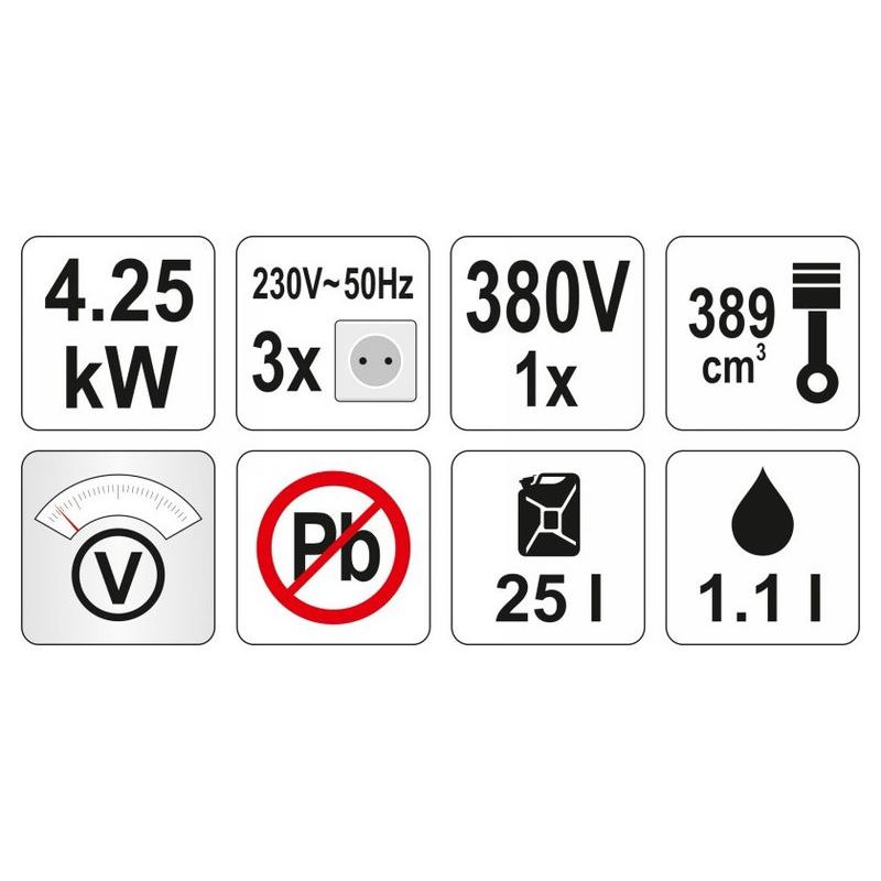 YATO Áramfejlesztő 5500 W 389 cm3 (YT-85460)