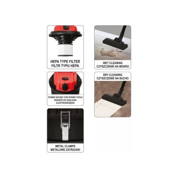 YATO Ipari porszívó 20 liter 1400W (YT-85700) YATO Ipari porszívó 20 liter 1400W (YT-85700)