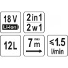 YATO Akkus permetező 12 liter 18 V Li-Ion (akku + töltő nélkül) (YT-86211)