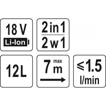 YATO Akkus permetező 12 liter 18 V Li-Ion (akku + töltő nélkül) (YT-86211)