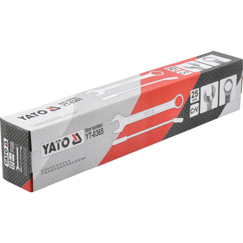 YATO Csillag-villáskulcs készlet 25 részes 6-32 mm CrV (YT-0365) YATO Csillag-villáskulcs készlet 25 részes 6-32 mm CrV (YT-0365)