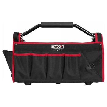 YATO YT-7435 csővázas szerszámtáska – 31 zseb, 49×23×28 cm, vízálló nylon