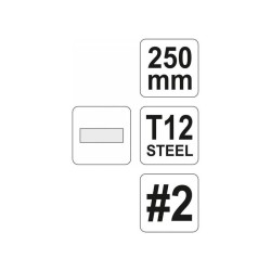 YATO Lapos reszelő 250 mm / #2 közepes (YT-6228)