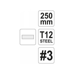 YATO Lapos reszelő 250 mm / #3 finom (YT-6233)